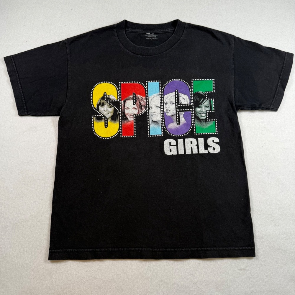 Spice Girls 2007 World Tour Graphic T-Shirt Black Tour Tee Rare size small Y2K